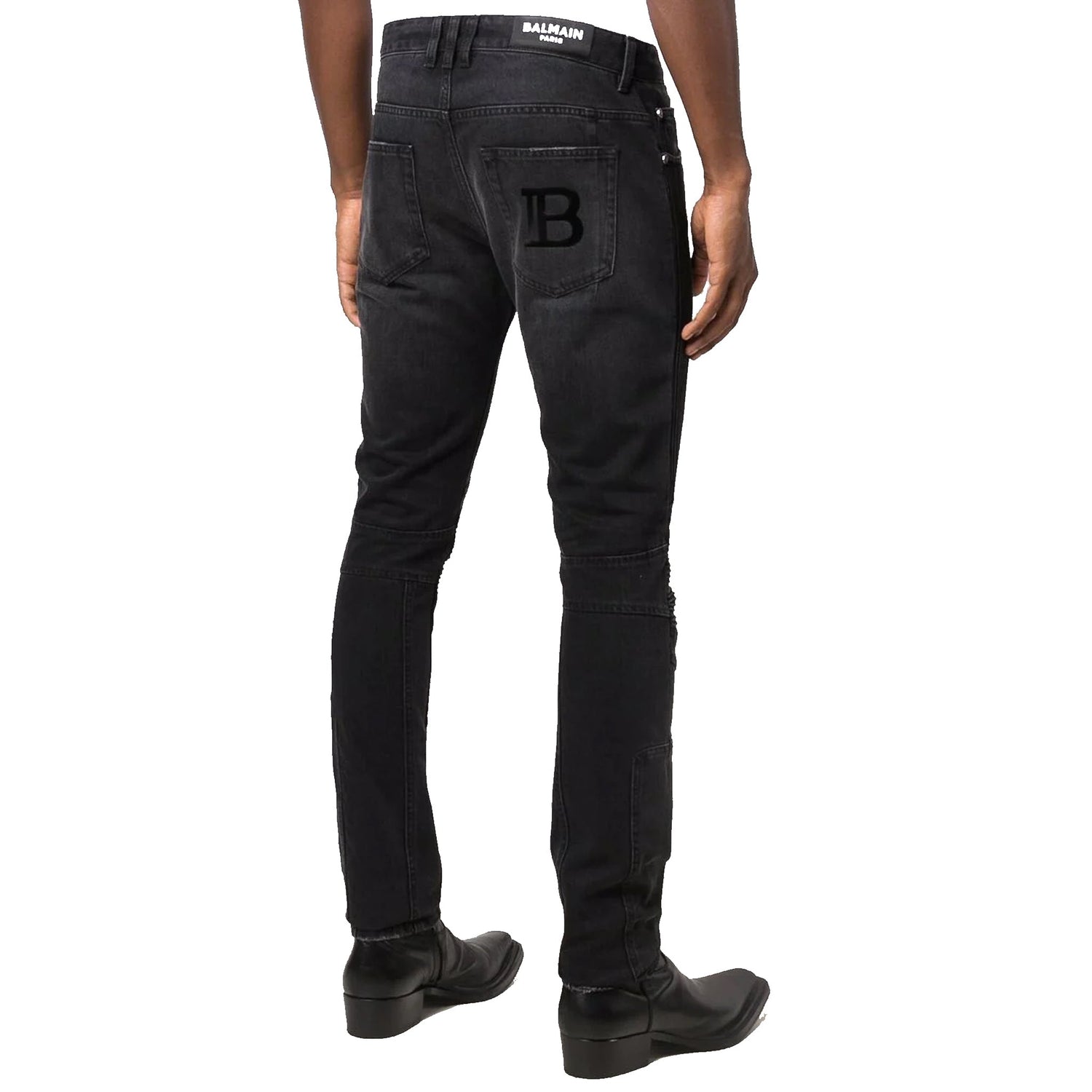 BALMAIN Outlet: denim jeans - Black | BALMAIN jeans AH0MG095DB67 online at  GIGLIO.COM